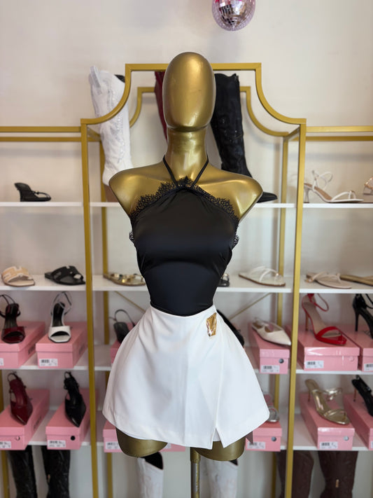 Golden Touch Skort - White