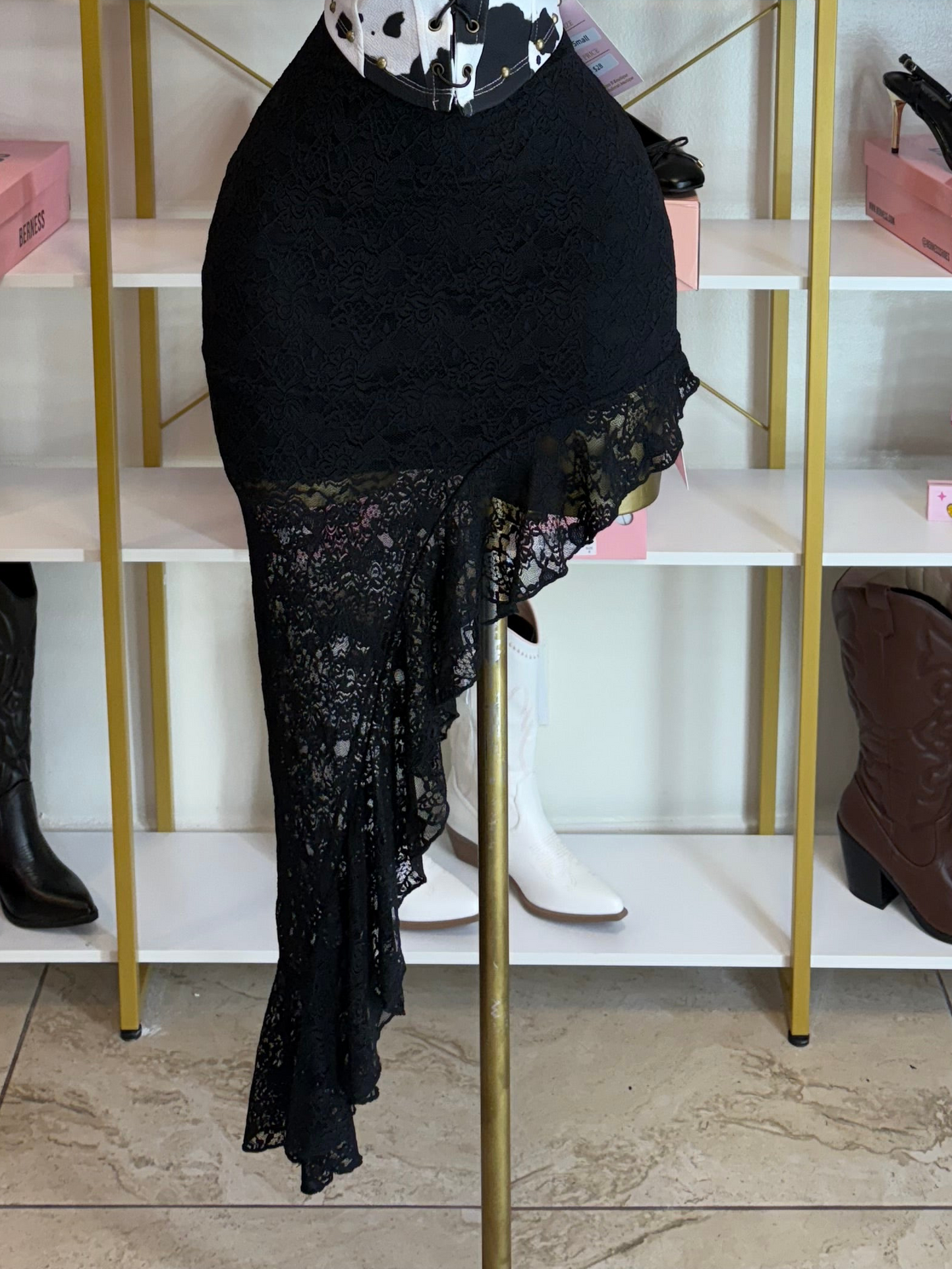 The Lace Darling Skirt- Black