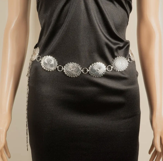Silver bloom belt
