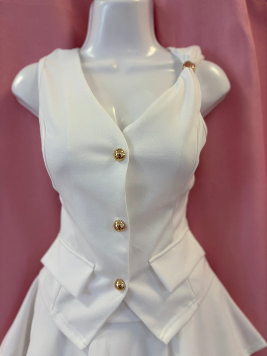 Ivory luxe top